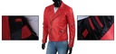 Pánska kožená bunda Ramoneska DORJAN ATN462 S Odtieň kardinálna červená