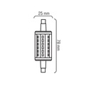 Žiarovka R7s 4W=40W LED SMD 440lm 78mm Neutrálna CCD Značka Ledlumen