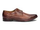 Мужские деловые туфли коричневые из натуральной кожи W-20, размер 42