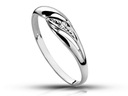 Обручальное кольцо с бриллиантом Si/G весом 0,025 карата