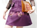 SURrreal Vyšívaná sukňa AFRIKA KMENE purpurová Dominujúca farba viacfarebná