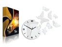 Nástenné hodiny ModernClock - MOTÝLE 3D BIELA-NOVINKA Značka ModernClock