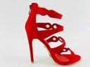 Červené semišové sandále podpätky Seastar r36 Značka inna