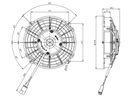 Axiálny ventilátor 24V 190mm/8&quot; typ spal VA14-BP11 Katalógové číslo dielu 5 702 208 240 001