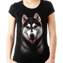Женская футболка с собакой Хаски, блузка HQ -XXL