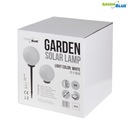 Záhradná LED solárna lampa veľká MLIEČNA GULIČKA 25cm Priemer/šírka 25 cm