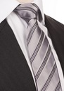 ШЕЛК 100% Черный СТАЛЬНОЙ шелковый галстук kj33