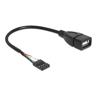 Кабель USB Delock 83291 чорний 0,2 м