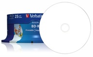 VERBATIM BD-R BLU-RAY 25GB 6X Printable 25pcs