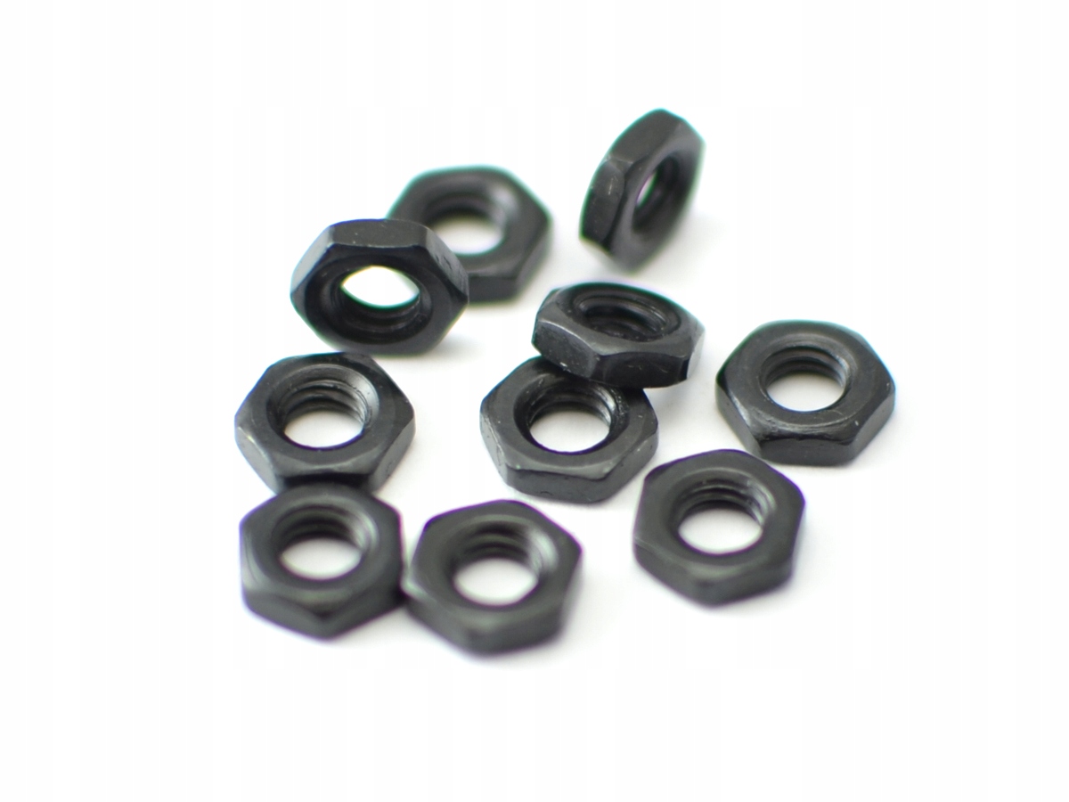 4x low nut M3 (black, oxidized, 3mm height)