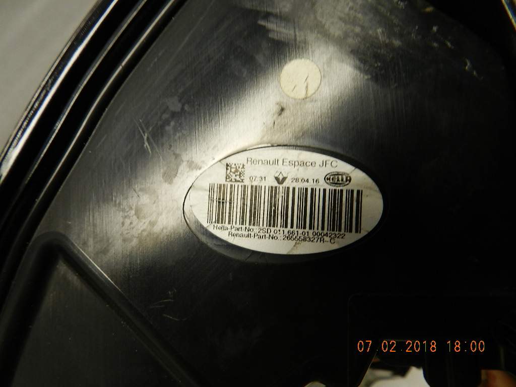 Renault Espace RHN Rückleuchte 265558327R Rearlamp - Thumbnail 4