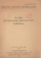 ŚLĄSKI KWARTALNIK HISTORYCZNY SOBÓTKA 2/1981 OPIS