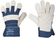 Pracovné rukavice BHP vystužené kožou JAMES 10,5