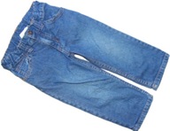 H&M jeansowe spodnie z regulacją 80 cm