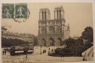 Le Parvis de Notre Dame Paris Katedra 1909 PARYŻ