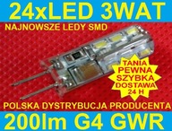 Žiarovka G4 24x LED 3WAT 230V silikón KVALITA studená