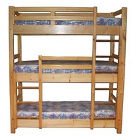 Łóżko piętrowe 3 osobowe RIKO 3 Materace 200x90 cm-mocne