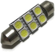 ŽIAROVKA LED RÚRKOVÁ SMD 5050 C5W 36MM BIELA 12V