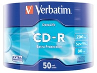 Płyty CD VERBATIM CD-R EXTRA PROTECTION 52x 700MB 80min 100 sztuk