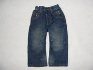 GEORGE__szerokie jeansy na gumie__9-12 mies__80 cm