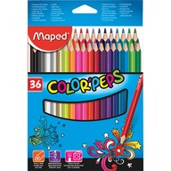 Trojuholníkové pastelky Maped Colorpeps 36 farieb v puzdre