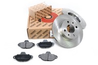 Тормозные диски, диск 240mm+ тормозные колодки, колодки перед fiat panda 2004-2013r. - фото