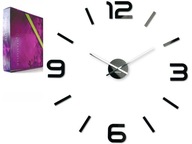 Veľké nástenné hodiny DIY tiché 80cm XL farby POĽSKÝ