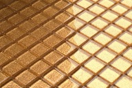 Sklenená mozaika Broskyňové zlato s trblietkami
