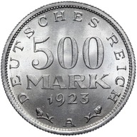 Nemecko - Weimar - Inflácia - minca - 500 Marek 1923 A - MINCOVNE Z ROLKY
