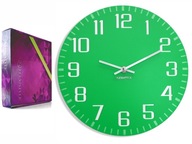 Moderné prehľadné nástenné hodiny FACILE zelené