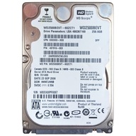 Pevný disk Western Digital WD2500BEVT | 60ZCT1 | 250GB SATA 2,5"