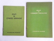 OPŁATY ZA CZYNNOŚCI ADWOKACKIE 1986 1990