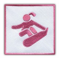 Nášivka Pink Snowboard - Boarder Girl