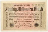 Niemcy BANKNOT - 50 Milionów Marek 1923 - 1.9.1923