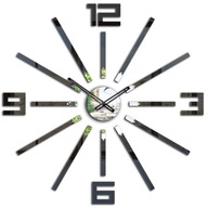 Moderné nástenné hodiny Sheen Black Veľký Tichý 65