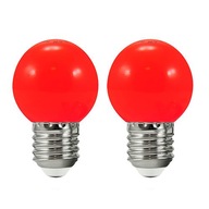 LED žiarovka G45 0,5W pre girlandu červená 36V 2ks