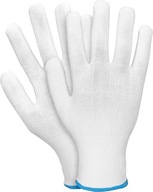 Rękawice robocze dzianinowe poliestrowe białe r.7(S)