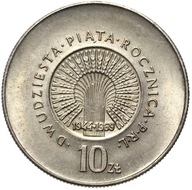 Poľsko PRL - minca - 10 Zlatých 1969 DVADSIATA PIATA 25. VÝROČIE PRL 1944