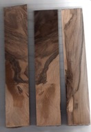 Drm236 Drewno orzech korzeń 24x4,8x1,8cm 3szt