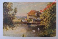 STARY DOM NAD JEZIOREM KACZKI przedw. POCZTÓWKA