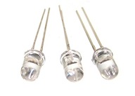 Dioda LED 5mm 3cd (jasna) czerwona klarowna - 20 sztuk