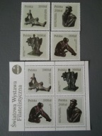 Polska - Rzeźba polska - Fi. 3253-56 + bl.148 **