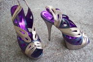 FAITH nr 40,5/7UK kolorowe sandałki na platformie