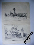 2 RYSUNKI SEBES RUMUNIA TRANSYLWANIA 1979 ROK