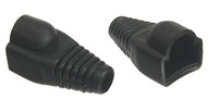 Wtyk 8P/8C RJ45 osłona czarna - 10 sztuk