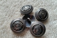 GUZIK METALOWY-STARE SREBRO- HERB - guziki - 20 mm