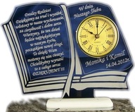 PODZIĘKOWANIA DLA RODZICÓW GRAWEROWANE Z ZEGAREM