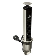 DPM PRZEDŁUŻACZ PODBLATOWY 3 GNIAZDA + 2 USB 1.4m