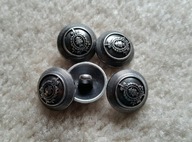 GUZIK METALOWY-STARE SREBRO- HERB - guziki - 15 mm