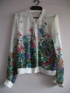 Cherry Koko szyfonowa bluza w kwiaty na zamek 36